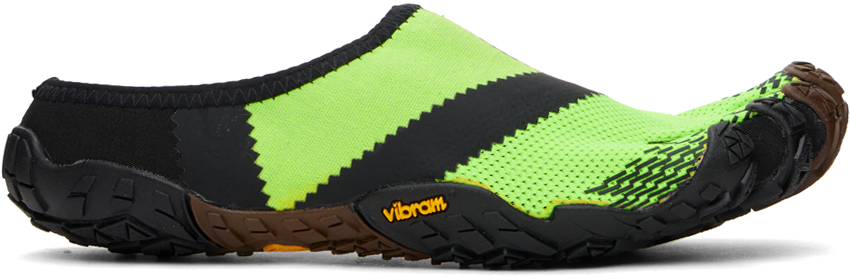 Shop Suicoke Green Vibram Fivefingers Edition Nin-sabo Sneakers In Neon/black