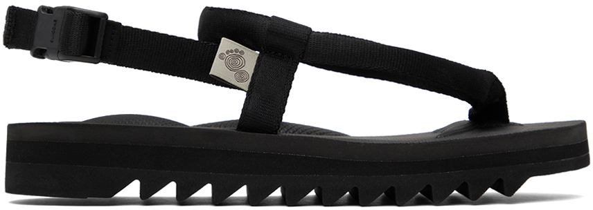 Shop Suicoke Black Kat-3 Sandals