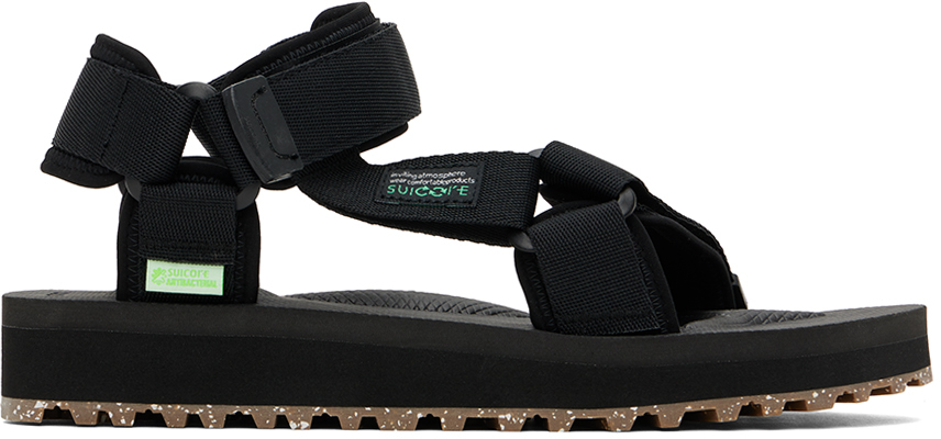 Suicoke Black Depa-2cab-eco Sandals In Black/clay
