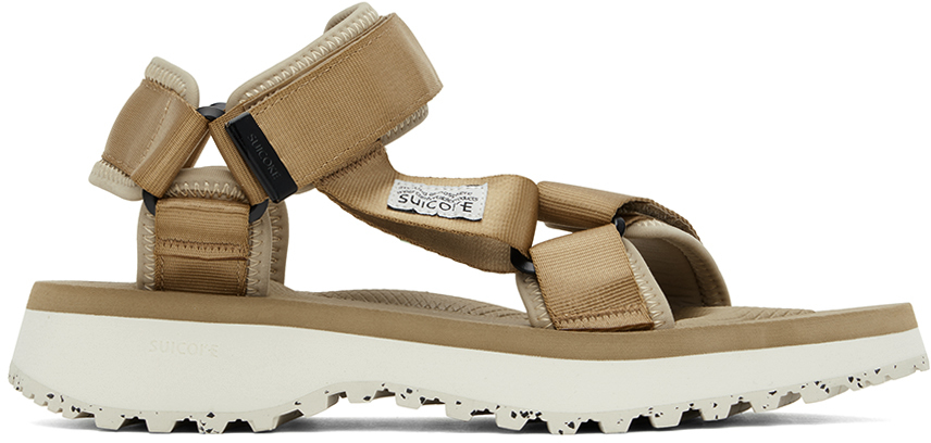 Shop Suicoke Beige Depa-2trab Sandals In Clam