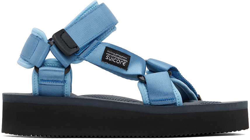 Suicoke Blue Depa-2po Sandals In Scuba Blue
