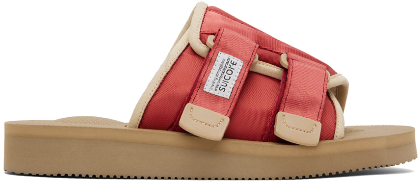 Suicoke Red & Beige Kaw-cab Sandals In Red Clay