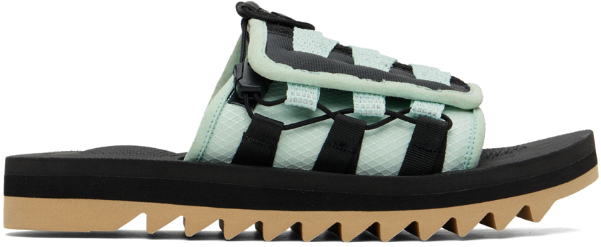 【関税込み】Suicoke ブラック＆グリーン DAO-2ab2 サンダル Black & Green DAO-2ab2 Sandals by SUICOKE on Sale