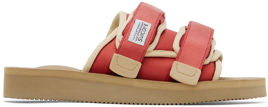 Red & Beige MOTO-Cab Sandals