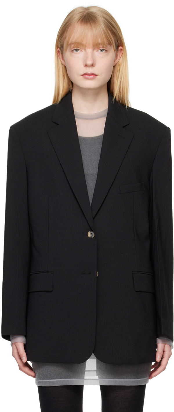 レクト RECTO SANTAL SINGLE BREASTED TAILORED JACKET BLACK RECTO Santal Tailored Jacket | Neiman Marcus