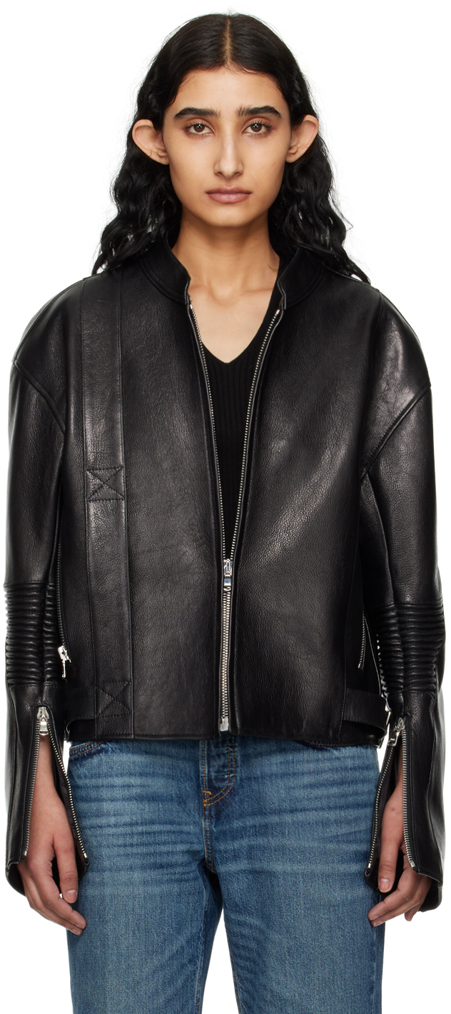 Shop Recto Black 80s Motorcycle Leather Jacket