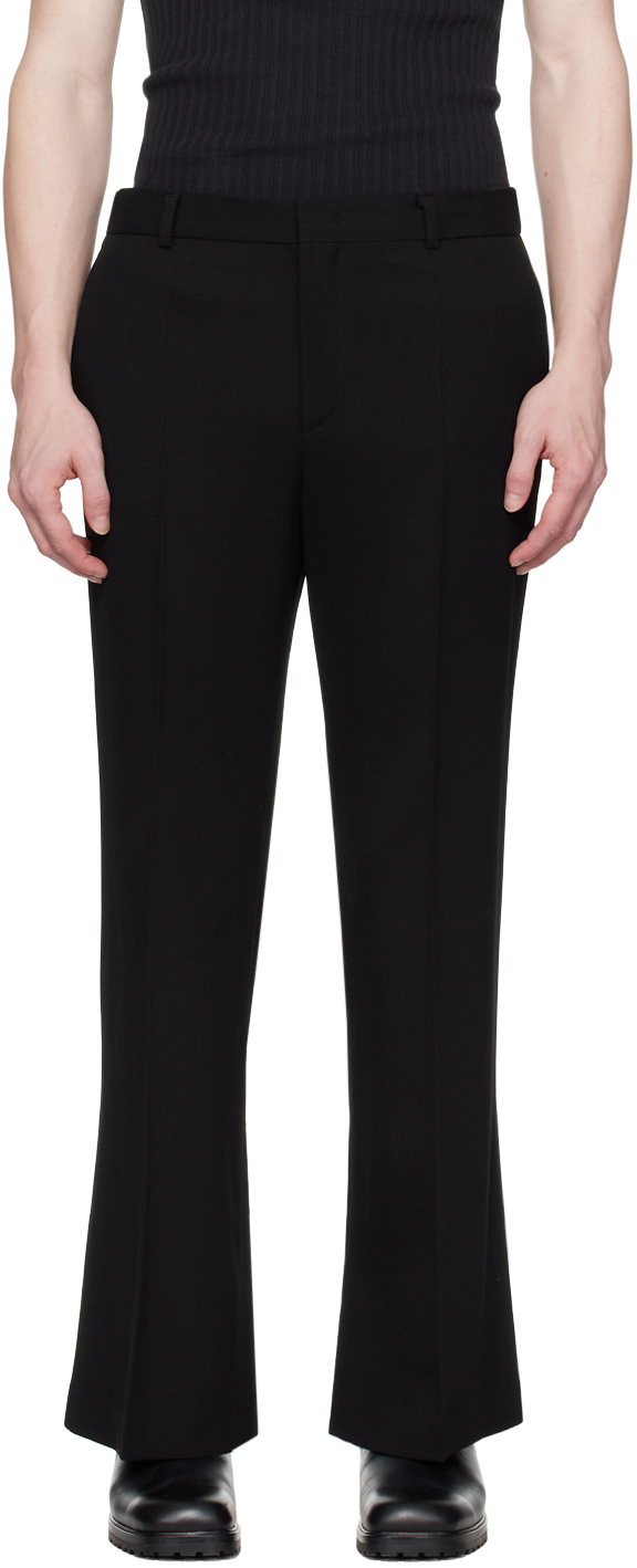 Recto Black Groove Trousers