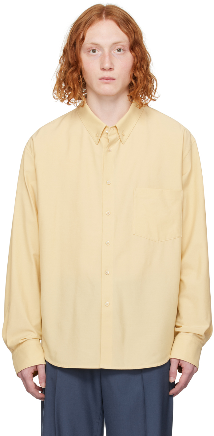 Recto Yellow Loren Shirt In Butter Beige