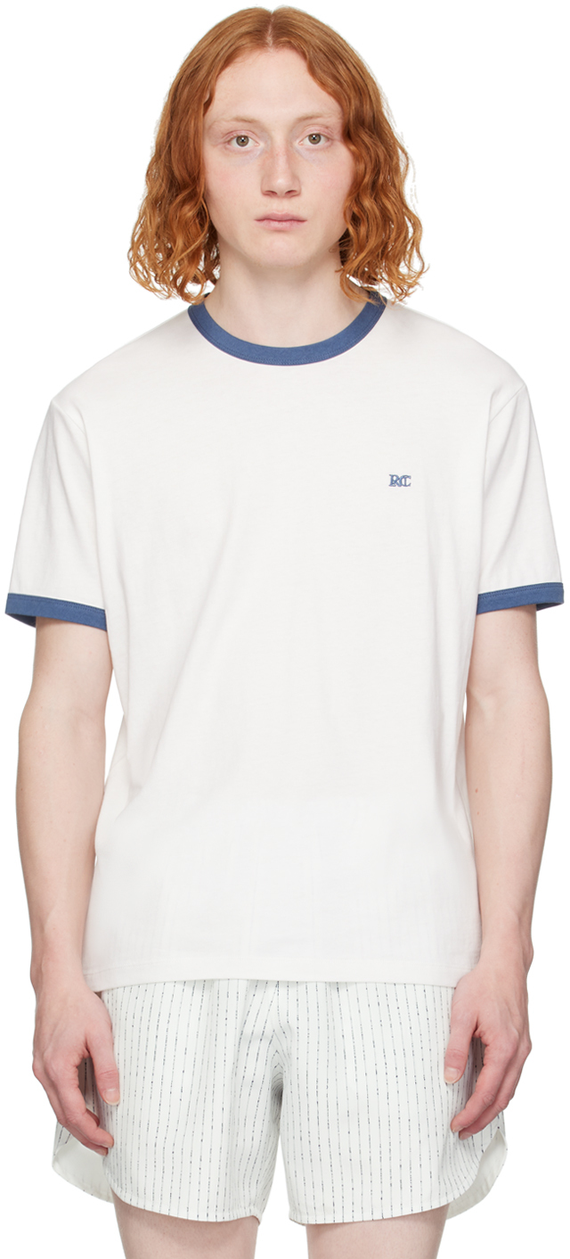 Recto White Embroidery T-shirt In Off White