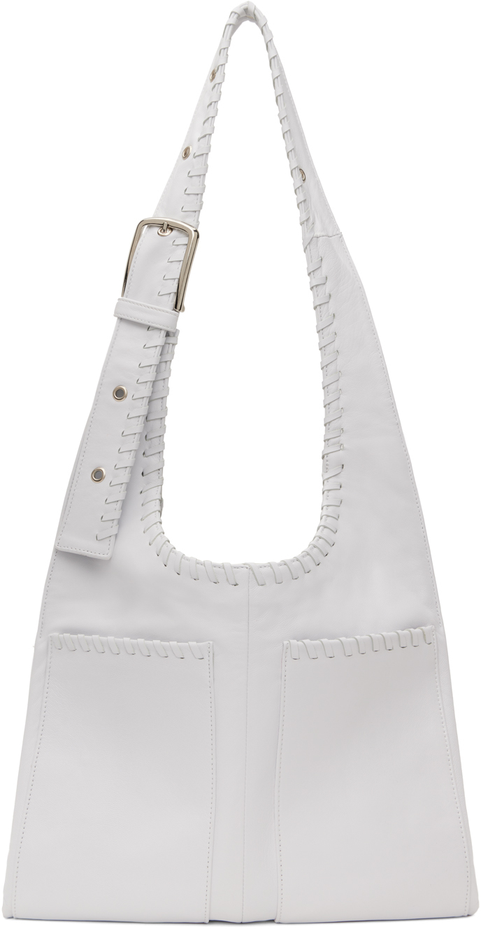 White Trenzado Bag by Gimaguas on Sale 