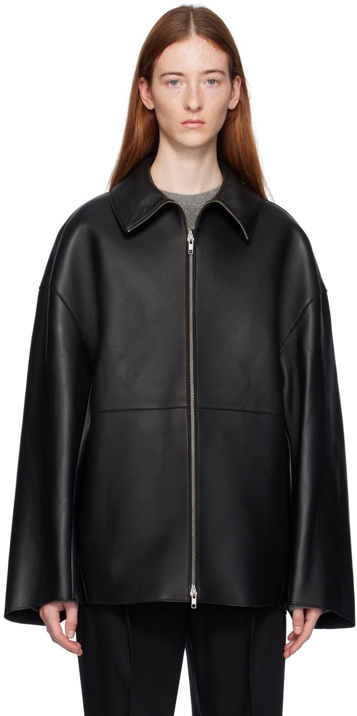 Teurn Studios Ssense Exclusive Black Boel Leather Jacket