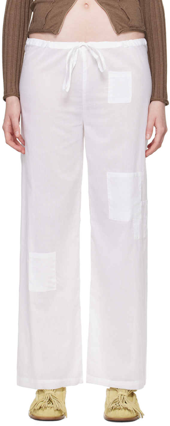 Shop Gimaguas White Pocket Trousers
