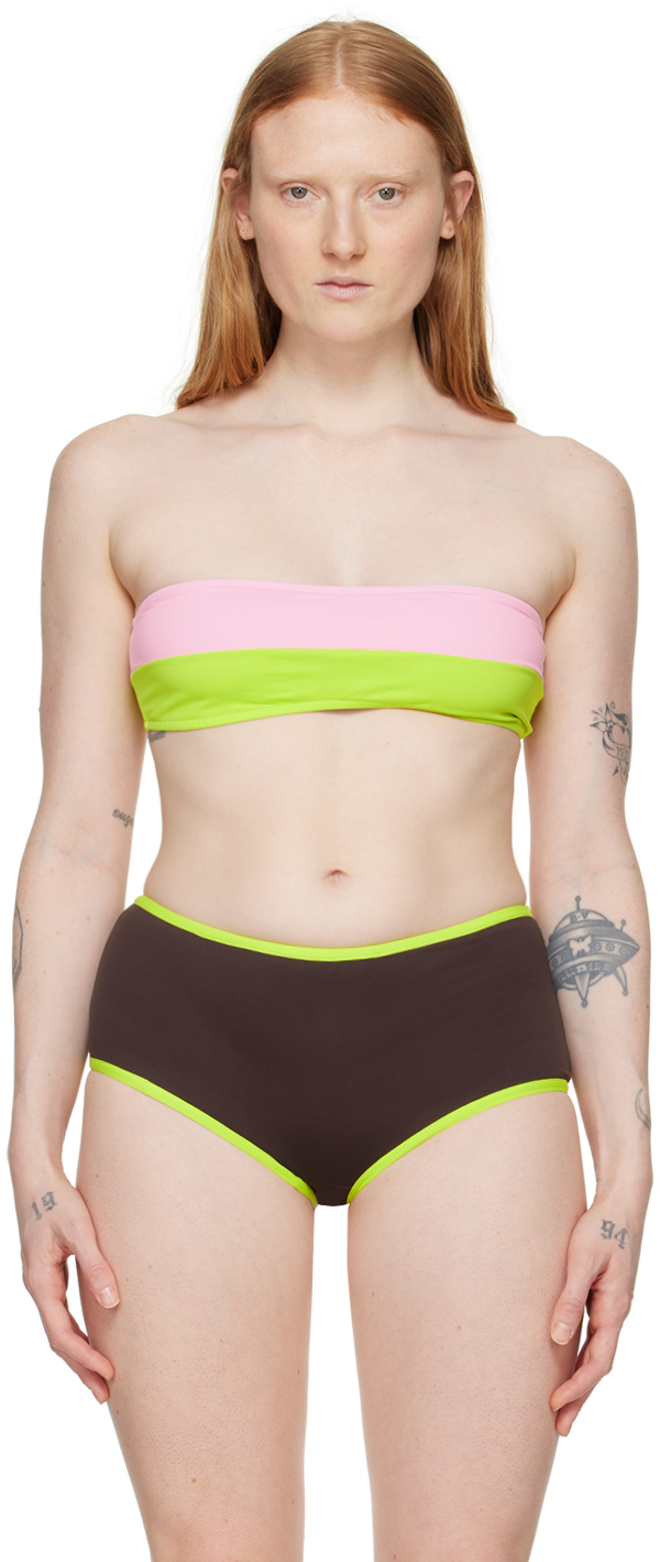 Pink & Green Lanai Bikini Top