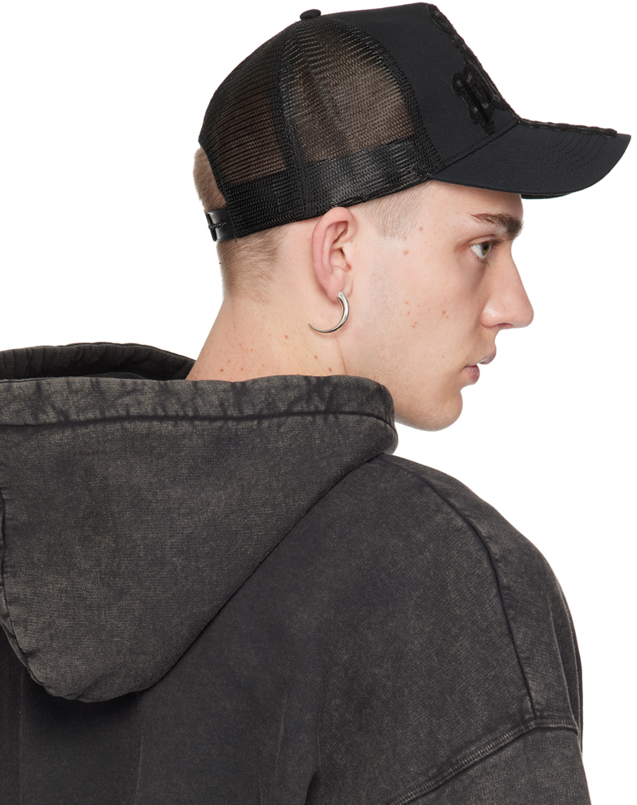 1017 ALYX 9SM Black Cross Logo Patch Trucker Cap | Smart Closet