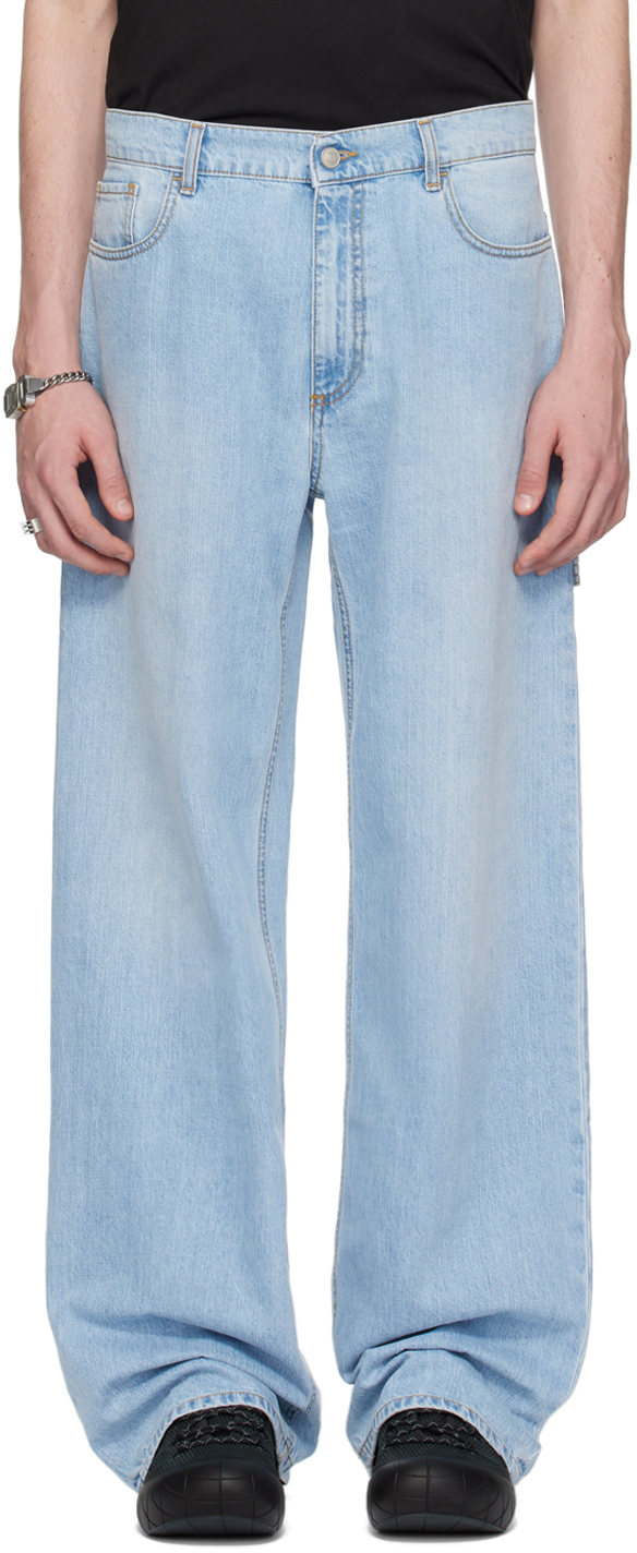 Alyx Wide-leg Buckle-detailed Jeans In Blue