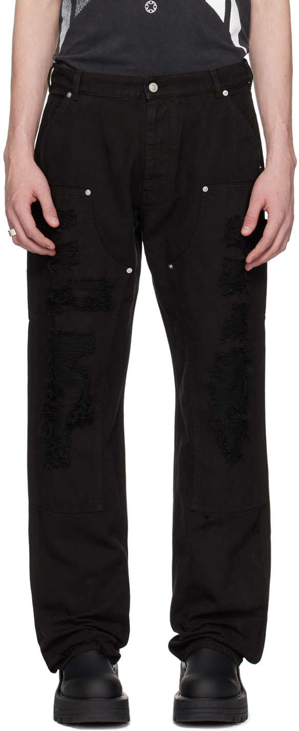 Black Destroyed Trousers