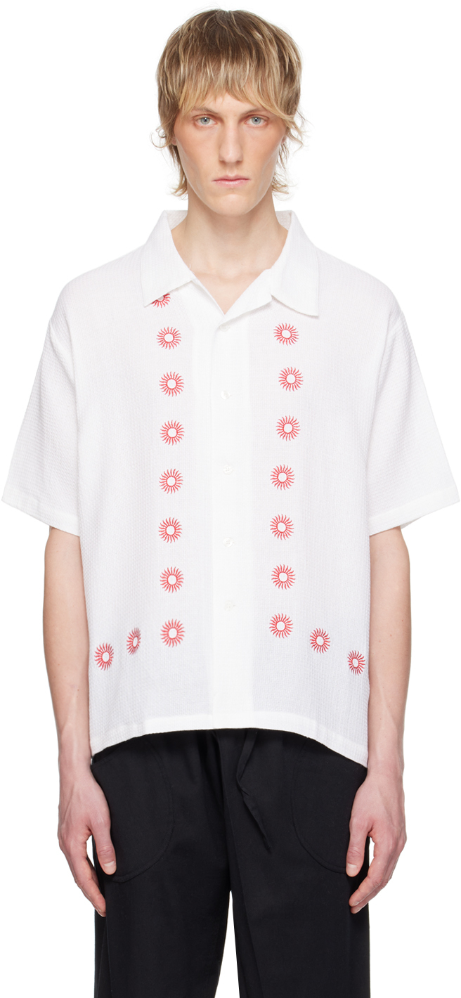 Shop Gimaguas White Sunny Shirt In White/red