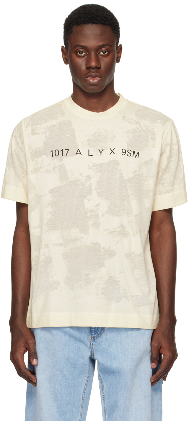 Shop Alyx Off-white Transluscent T-shirt In Dirty Off White