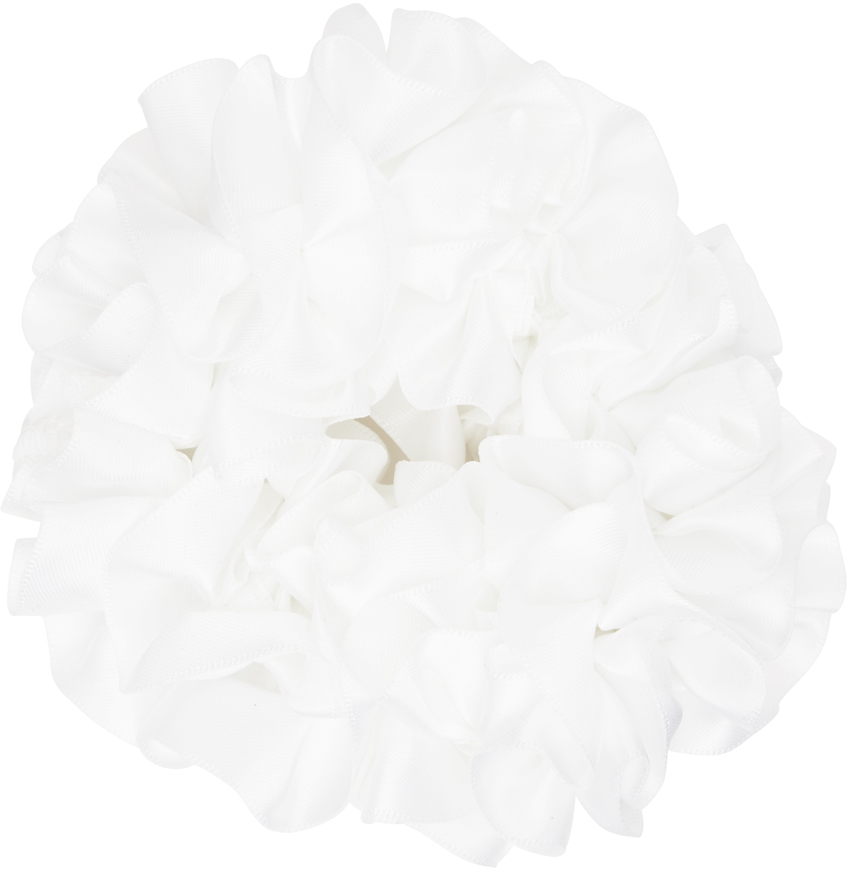 White Carnation Scrunchie