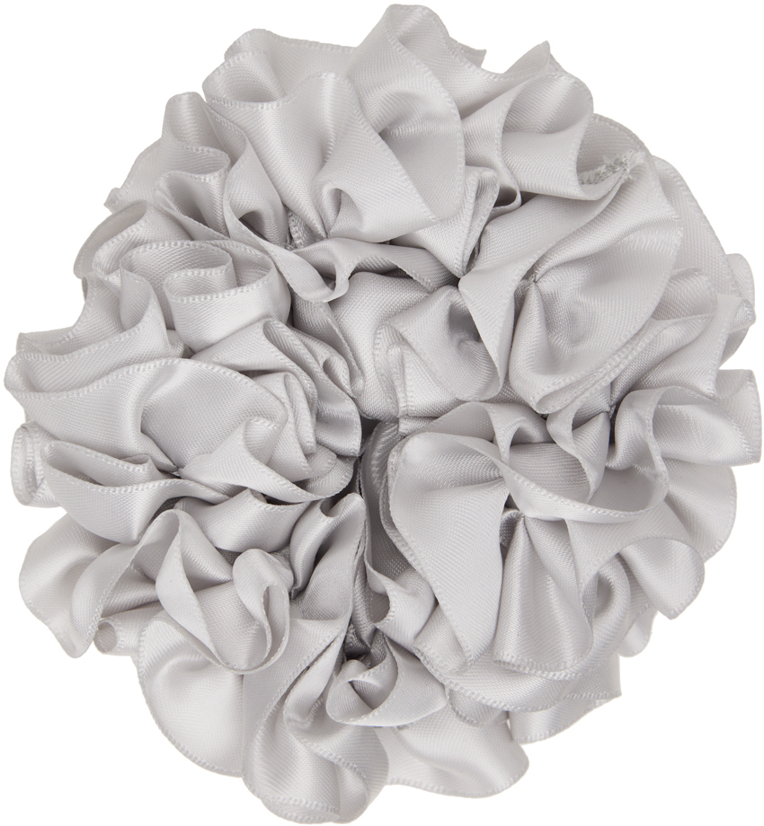 Silver Carnation Scrunchie