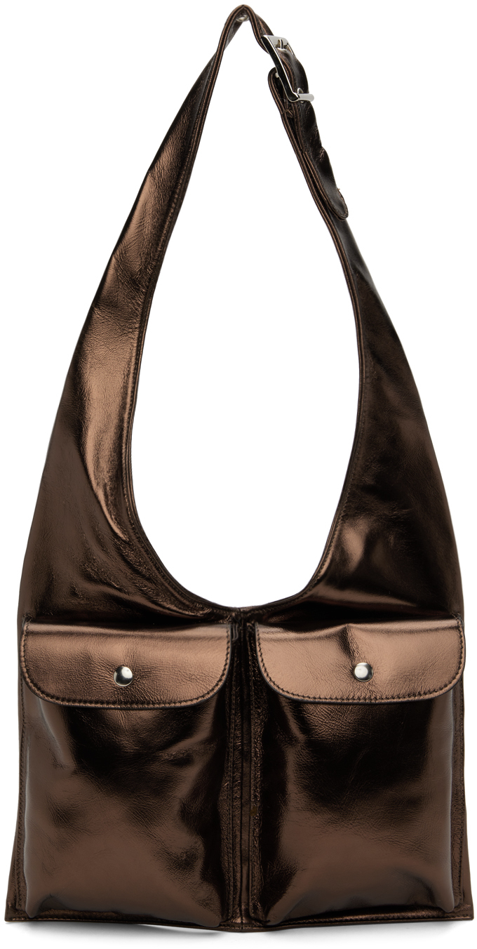 Shop Maryam Nassir Zadeh Brown Julian Bag In 663 Moro Metallic