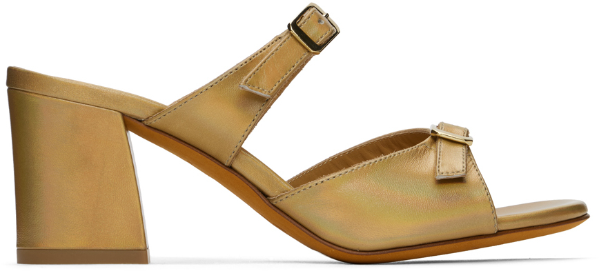 Shop Maryam Nassir Zadeh Gold Una Heeled Sandals In 662 Luxor