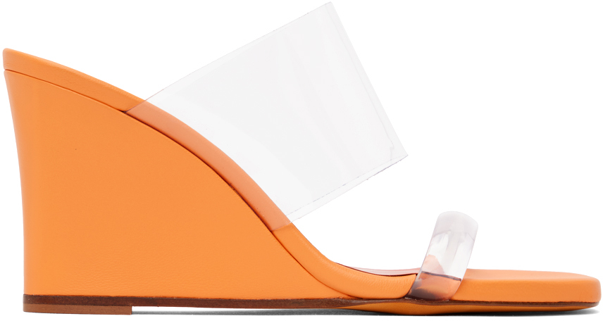 maryam nassir zadeh ssense exclusive orange olympia wedge sandals