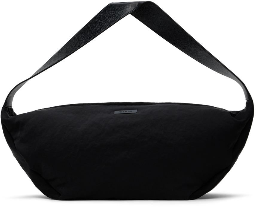 Black Tech Nylon Shell Bag