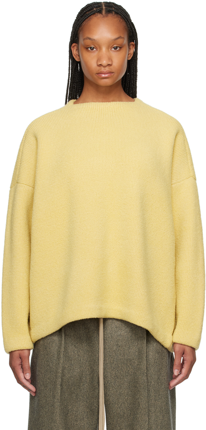 Yellow Square Neck Sweater