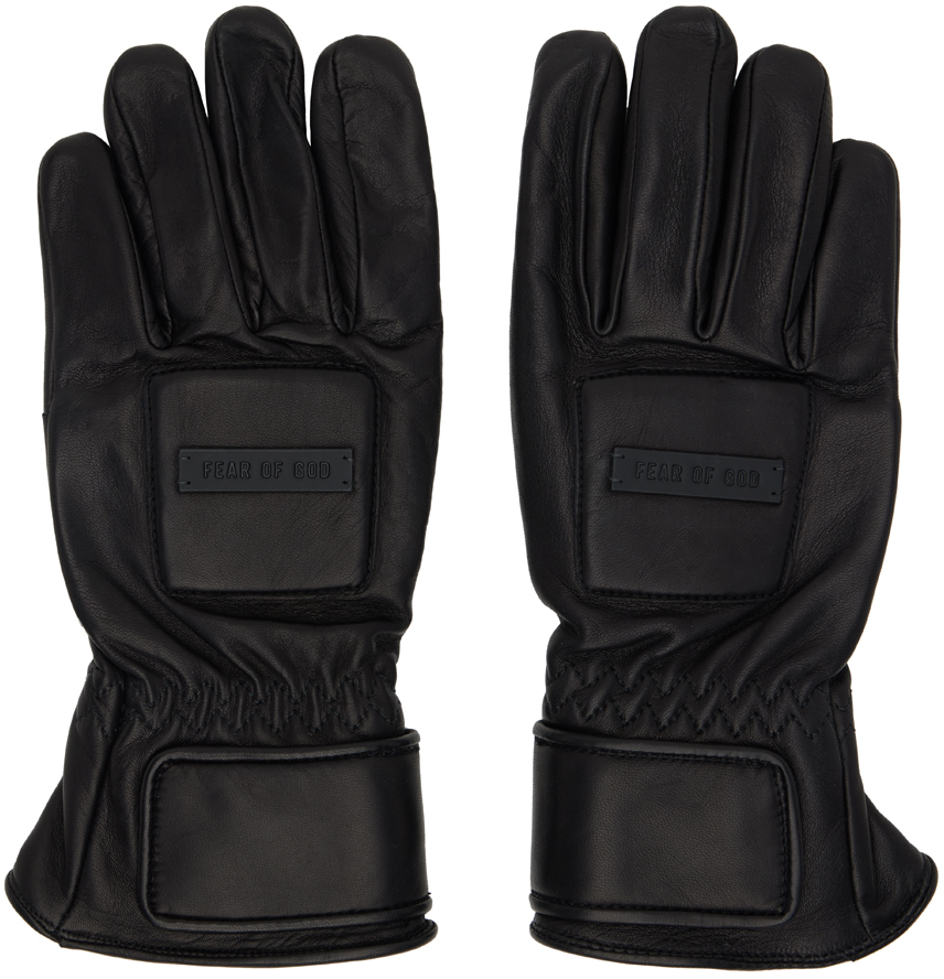 Black Leather Driver Gloves