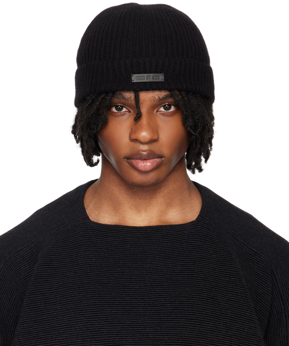 Black Cashmere Beanie by Fear of God on Sale