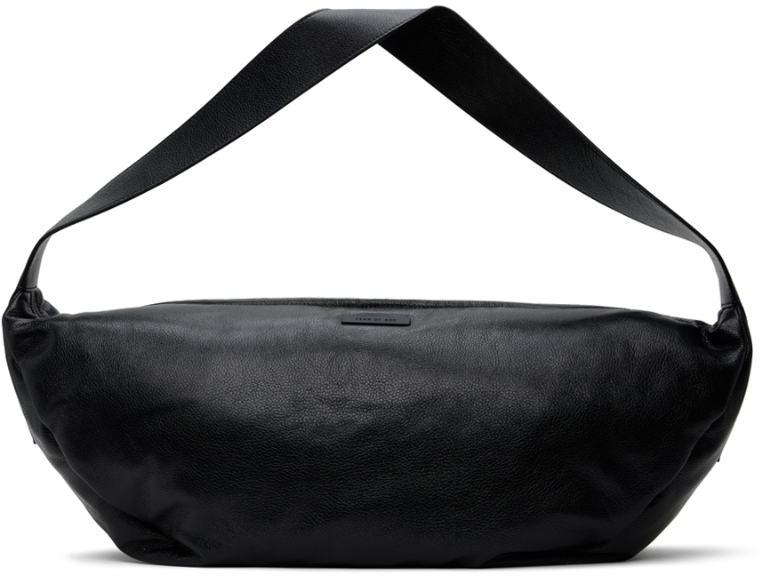 Black Leather Shell Bag