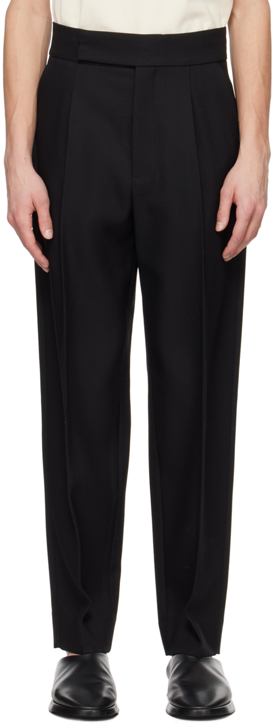 Black Pleated Trousers