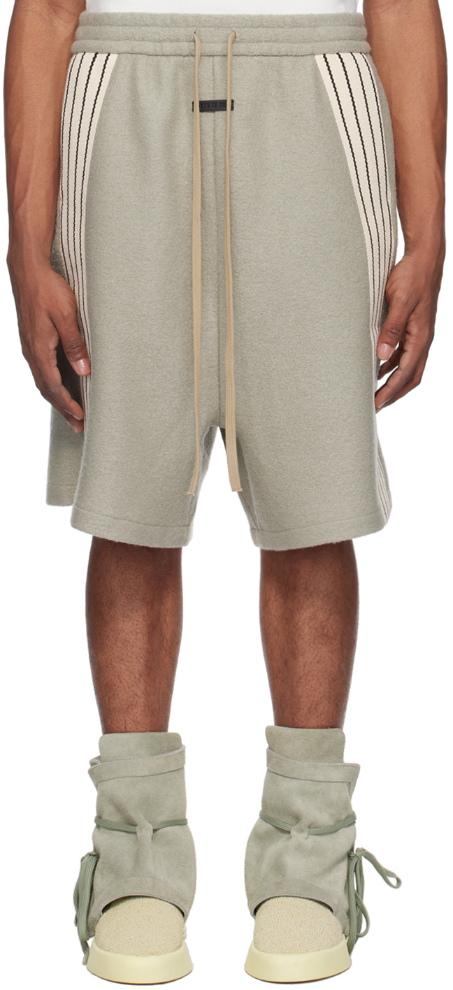 Shop Fear Of God Gray Relaxed-fit Shorts In Paris Sky