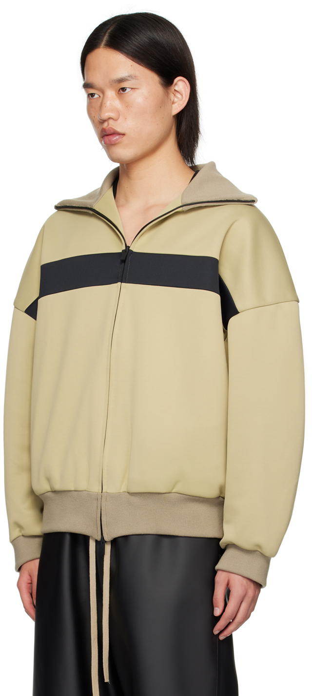 Fear Of God Beige Stripe Track Jacket In Dune