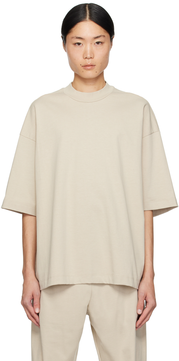 Fear of God Taupe Dropped Shoulder T-Shirt