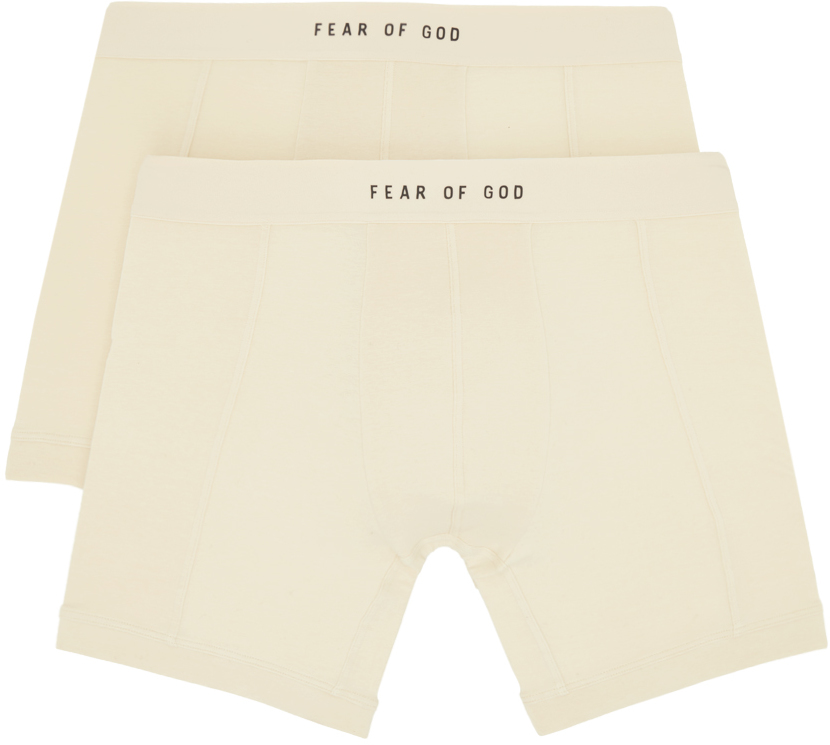 Fear Of God Two-pack Stretch-cotton Jersey Boxer Briefs In Neutrals