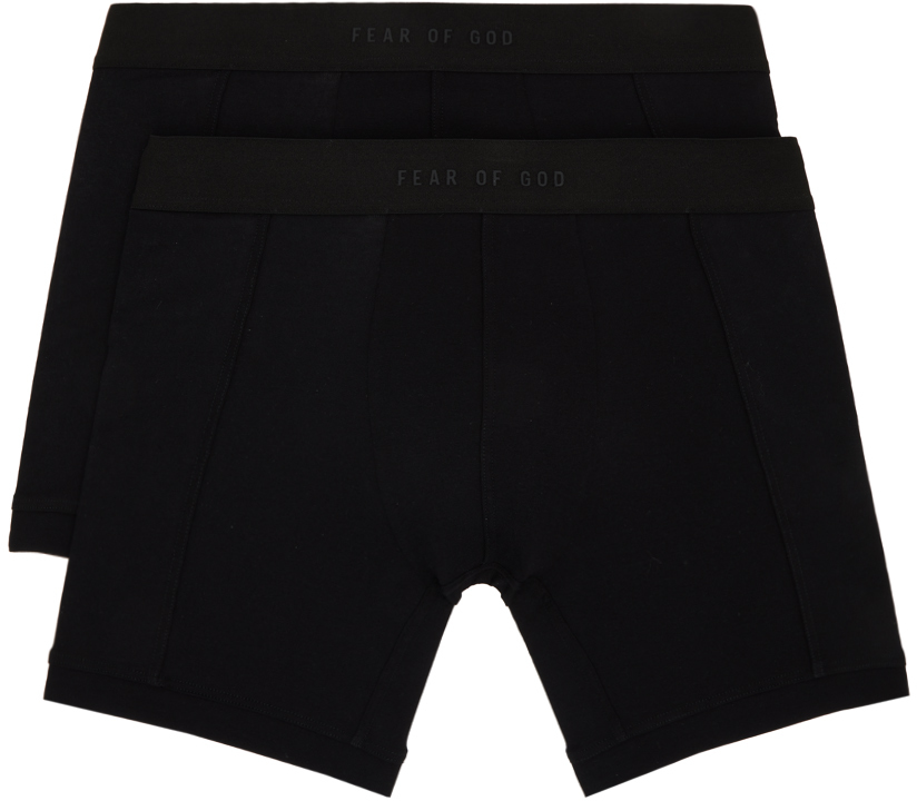Two-Pack Black Boxer Briefs