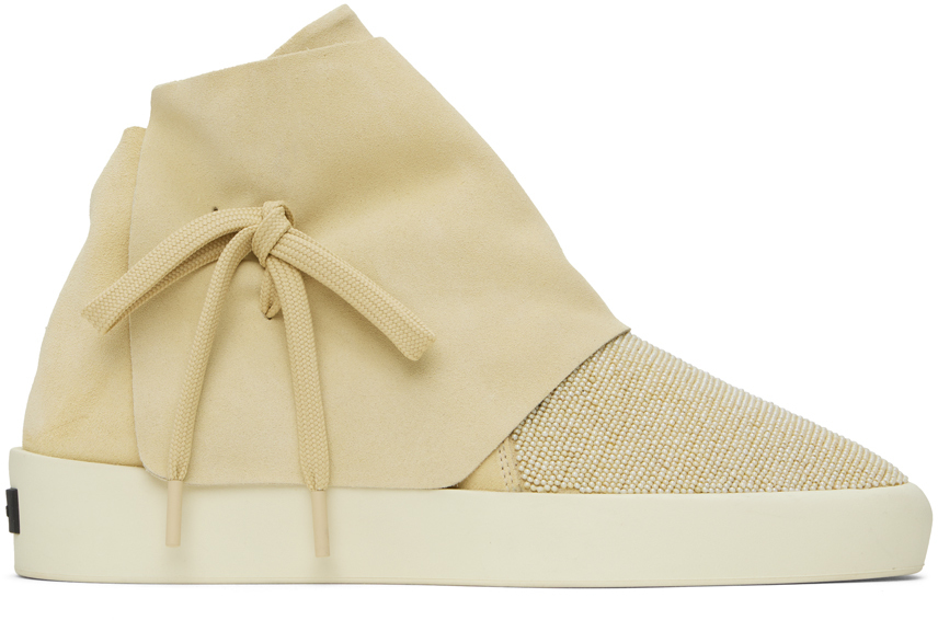 Shop Fear Of God Off-white Moc Mid Sneakers In Natural
