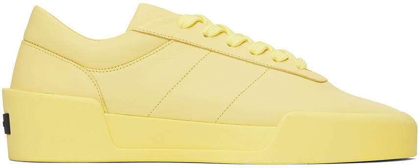 Shop Fear Of God Yellow Aerobic Low Sneakers In Canary