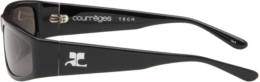 Courrèges Black Techno Sunglasses