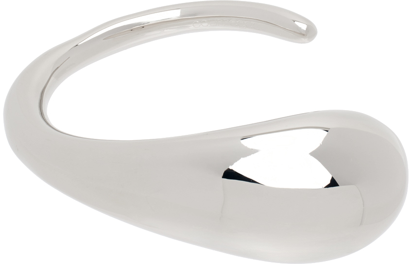 Shop Courrèges Silver Liquid Metal Bracelet In 9000 Silver