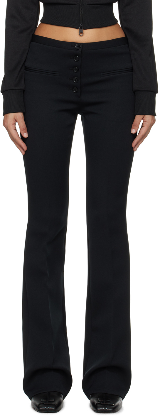 Courrèges Black Tailored Trousers In 9999 Black