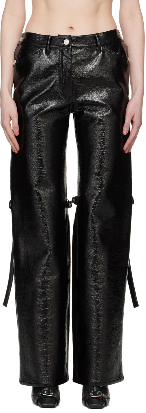 Courrèges Black Baggy Trousers In 9999 Black