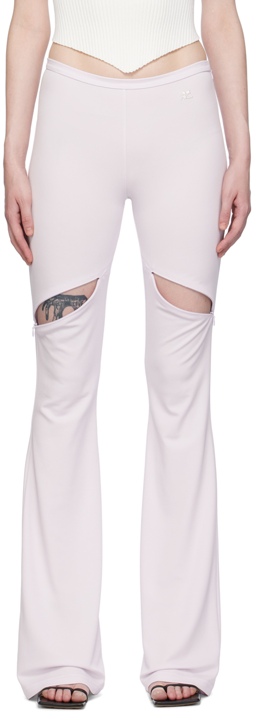 Courrèges Purple Ellipse Trousers In 0077 Mist