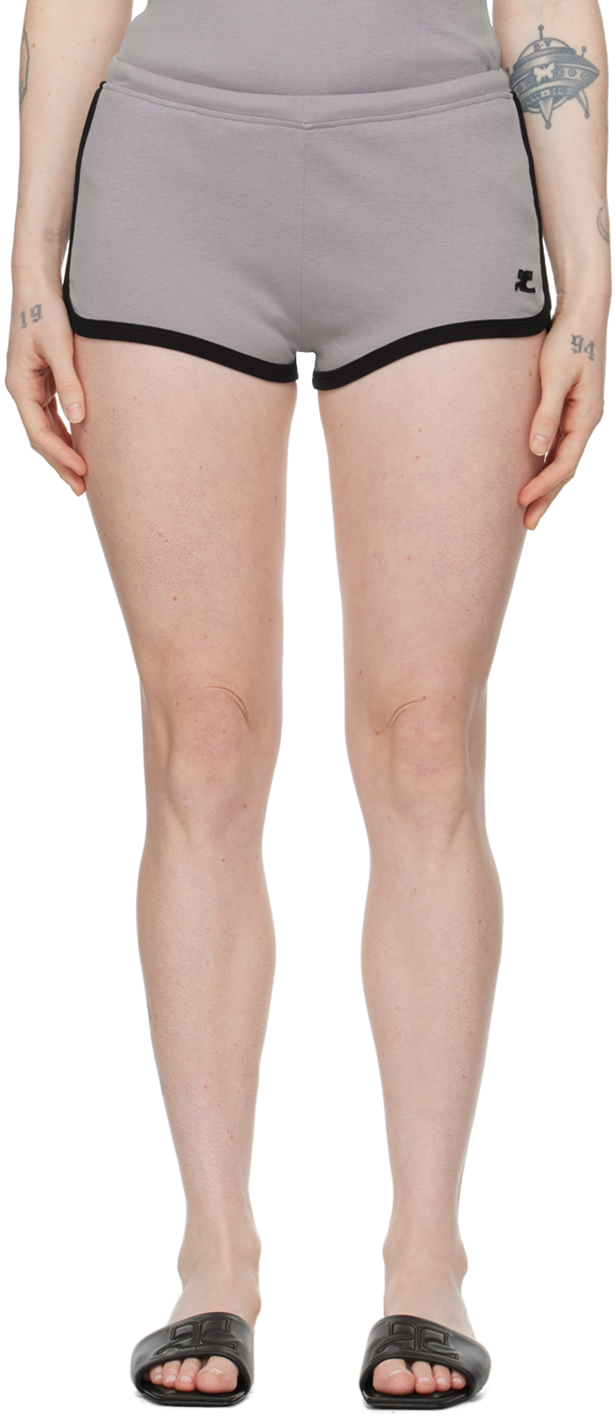 Courrèges Gray Contrast Shorts