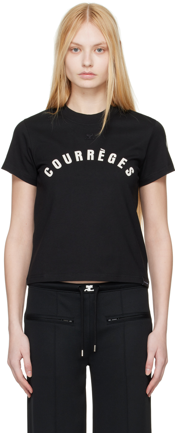 Courrèges Black AC Straight T-Shirt