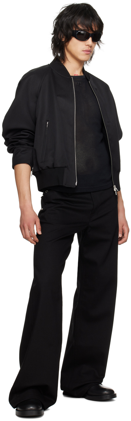 Courrèges Pants In Black Polyester In Black