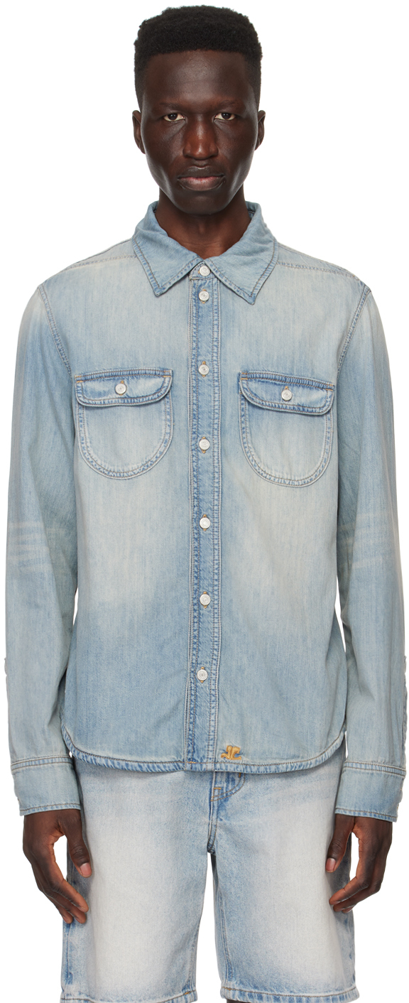 Courrèges Blue Western Denim Shirt