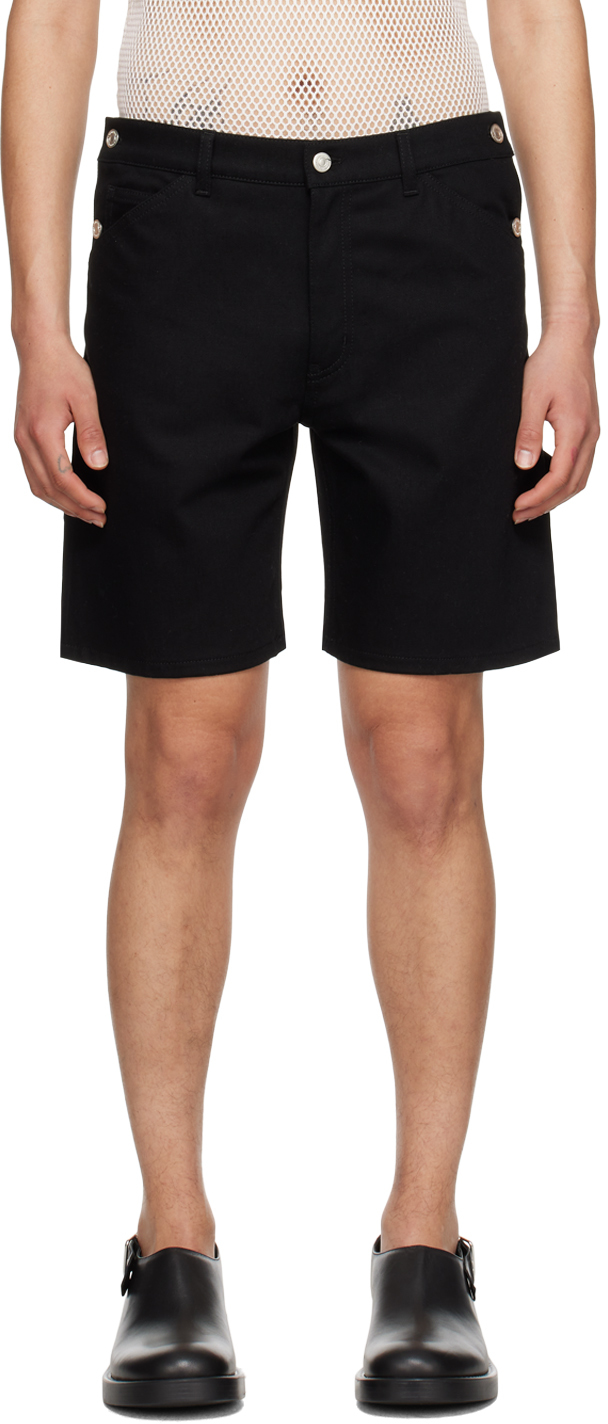 Courrèges Black Sailor Shorts In 9999 Black